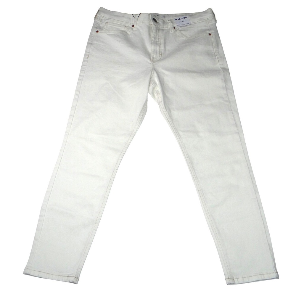NWT-TOPSHOP Jamie High Waisted Skinny Petite Jeans White Size 10 W32 L28‎